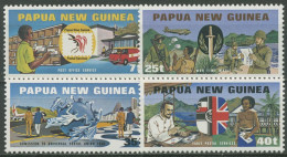 Papua Neuguinea 1980 Postzustellung Postdienst 381/84 Postfrisch - Papúa Nueva Guinea