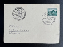 GERMANY 1939 POSTCARD LIEGNITZ TO BADEN BADEN 08-01-1939 DUITSLAND DEUTSCHLAND SONDERSTEMPEL HERZOG HEINRICH - Covers & Documents