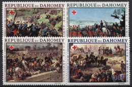 Dahomey 1968 Rotes Kreuz Gemälde Französischer Maler 352/55 Postfrisch - Bénin – Dahomey (1960-...)