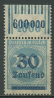 Deutsches Reich 1923 Freim. Walze Oberrand 285 W OR 2'9'2/1'5'1 Postfrisch - Ungebraucht