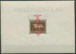 Deutsches Reich 1937 Galopprennen Das Braune Band Block 10 Postfrisch Geprüft - Blocchi
