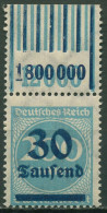 Deutsches Reich 1923 Freim. Walze Oberrand 285 W OR 1'11'1/1'5'1 Postfrisch - Nuevos