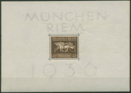 Deutsches Reich 1936 Galopprennen Das Braune Band Block 4 Postfrisch - Blocks & Kleinbögen
