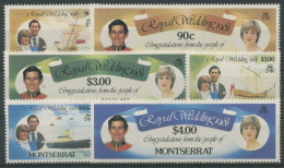 Montserrat 1981 Hochzeit Prinz Charles Lady Diana 465/70 Postfrisch - Montserrat