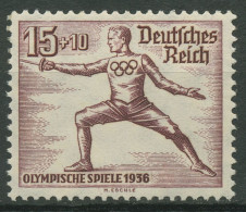 Deutsches Reich 1936 Olympische Sommerspiele Fechten 614 Postfrisch - Ungebraucht