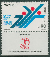 Israel 1987 Hapoel-Sportspiele Emblem 1062 Mit Tab Postfrisch - Nuevos (con Tab)