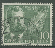 Berlin 1954 100. Geburtstag Von Ottmar Mergenthaler 117 BERLIN-Stempel - Used Stamps