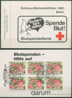 Berlin Rotes Kreuz 1982 Blumen Markenheftchen 680 MH ESST Berlin (C60191) - Libretti