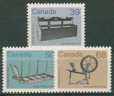 Kanada 1985 Alte Gebrauchsgegenstände Schlitten Spinnrad 964/66 Postfrisch - Unused Stamps