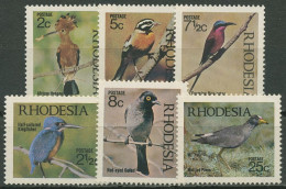 Rhodesien 1971 Vögel Wiedehopf Eisvogel Karminspint 108/13 Postfrisch - Rhodésie (1964-1980)