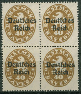 Deutsches Reich Dienstmarke Bayern Mit Aufdruck 1920 D 39 4er-Block Postfrisch - Oficial