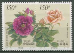 China 1997 WELLINGTON Blumen Rosen 2837/38 Postfrisch - Unused Stamps