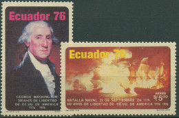 Ecuador 1976 G.Washington Unabhängigkeit Amerikas Seeschlacht 1734/35 Postfrisch - Equateur