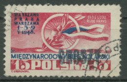 Polen 1950 Radrennen MiNr. 486 Mit Aufdruck 592 Gestempelt - Usati