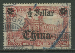 Deutsche Post In China 1906/19 Mit Aufdruck 44 I A I Gestempelt, Mängel - Cina (uffici)