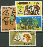 Nigeria 1977 Erstes Gesamtafrikanisches Pfadfindertreffen 331/34 Postfrisch - Nigeria (1961-...)