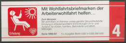 Berlin Arbeiterwohlfahrt 1986 Gläser Markenheftchen 766 MH Postfrisch (C60221) - Markenheftchen