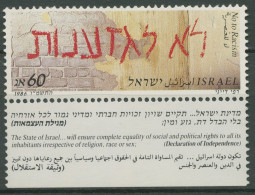 Israel 1986 Kampf Gegen Rassismus 1041 Mit Tab Postfrisch - Ungebraucht (mit Tabs)