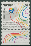 Israel 1986 Meteorologie Wetterdienst Wettersatellit 1050 Mit Tab Postfrisch - Unused Stamps (with Tabs)