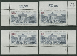 Bund 1991 Brandenburger Tor Berlin 1492 Alle 4 Ecken Postfrisch (E1820) - Neufs