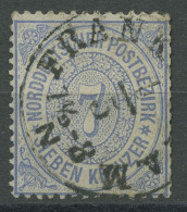 Norddeutscher Postbezirk NDP 1869 7 Kreuzer 22 Gestempelt, Zahnfehler - Usados