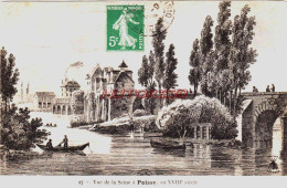 CPA POISSY - YVELINES - GRAVURE - VUE DE LA SEINE AU XVIII E SIECLE - Poissy