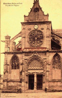 CPA HOUDAN - YVELINES - L'EGLISE ET LE MONUMENT AUX MORTS - Houdan