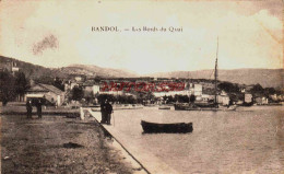 CPA BANDOL - VAR - LES BORDS DU QUAI - Bandol