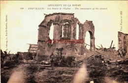 CPA ASSEVILLERS - SOMME - GUERRE 1914-18 - L'EGLISE - Otros & Sin Clasificación