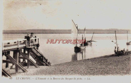 CPA LE CROTOY - SOMME - L'ESTACADE ET LES BARQUES DE PECHE - Le Crotoy