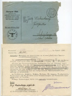 Germany 1940 Official Cover & Document; Melle - Finanzamt (Tax Office) To Schiplage; Monthly To Quarterly Payments - Covers & Documents