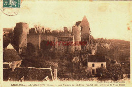 CPA ANGLES SUR L'ANGLIN - VIENNE - LES RUINES DU CHATEAU - Sonstige & Ohne Zuordnung