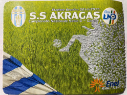 Biglietto Stadio Akragas Agrigento Campionato Serie D 2014-2015 - Toegangskaarten
