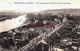 CPA VILLENEUVE SUR YONNE - YONNE - VUE PANORAMIQUE - Villeneuve-sur-Yonne