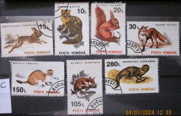 ROMANIA ~ 1993 ~ S.G. NUMBERS 5533 - 5535 + 5537 + 5540 - 5542. ~ 'LOT C' ~ MAMMALS ~ VFU #03571 - Used Stamps