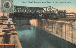 PANAMA CANAL EMERGENCY DAM SWUNG ACROSS THE GATUN LOCKS - Panama