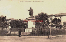 CPA ALAIS - GARD - LE MONUMENT J.B. DUMAS ET L'HOPITAL - Alès