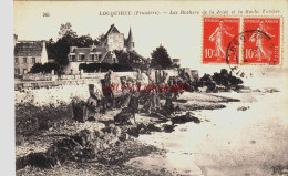 CPA LOCQUIREC - FINISTERE - LES ROCHERS DE LA JETEE - Locquirec