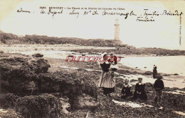 CPA BENODET - FINISTERE - LE PHARE ET LA POINTE DE L'ENTREE DE L'ODET - Bénodet