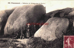 CPA PLOUMANACH - FINISTERE - HABITATION DE PECHEURS DANS LES ROCHERS - Perros-Guirec