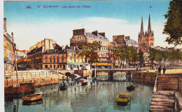 CPA QUIMPER - FINISTERE - LES QUAIS DE L'ODET - Quimper