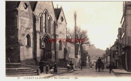 CPA NOGENT LE ROTROU - EURE ET LOIR - RUE GOUVERNEUR - ATTELAGE - Nogent Le Rotrou