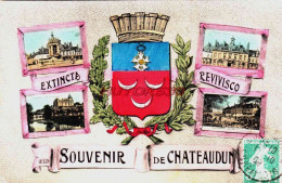 CPSM CHATEAUDUN - EURE ET LOIR - MULTIVUES - Chateaudun