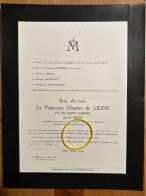 La Princesse Charles De Ligne Nee De Biron Medaille Reine Elisabeth *1853+1933 Bruxelles Chateau De Beloeil D’Arenberg - Obituary Notices