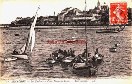 CPA ARCACHON - GIRONDE - VUE DE LA NOUVELLE JETEE - Arcachon