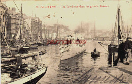 CPA LE HAVRE - SEINE MARITIME - UN TORPILLEUR DANS LES GRANDS BASSINS - Harbour