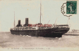 CPA LE HAVRE - SEINE MARITIME - LE TRANSATLANTIQUE "LA LORRAINE" - Harbour