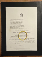 Auguste Baron De Becker Remy *1862 Anvers +1930 Ixelles Vlierbeek Kessel-lo Questeur Du Senat - Obituary Notices