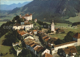 12270261 Gruyeres FR Fliegeraufnahme Altstadt Gruyeres - Sonstige & Ohne Zuordnung