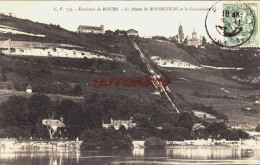 CPA BONSECOURS - SEINE MARITIME - BONSECOURS ET LE FUNICULAIRE - Bonsecours